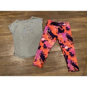 Nike Toddler Girls Nike Outfit Sz 24m/2T Grey Tshirt & Leggings